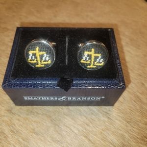 NWT Smathers & Branson Hand stitched cuff links
